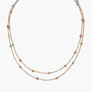 Layered beaded chain necklace